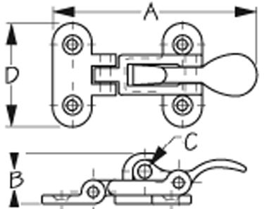 SS ANTI RATTLE  LATCH