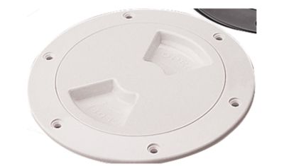 ABS DECK PLATE WHT SMOOTH 4 QUARTER TURN TO OPEN/CLOSE