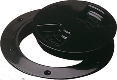 ABS DECK PLATE BLK SMOOTH 6 QUARTER TURN TO OPEN/CLOSE