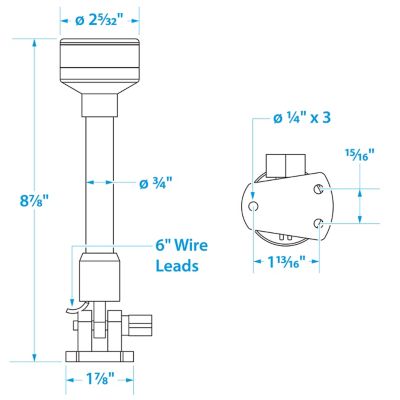 LED FOLD DOWN POLE LIGHT – 9″