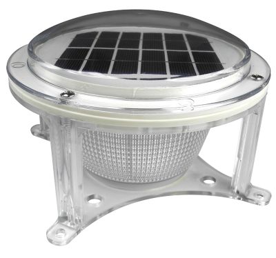 SOLAR DOCK POST CAP LED CONTAINS LI ION BATTERY