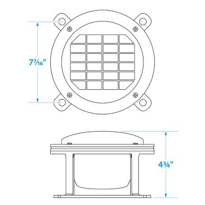 SOLAR DOCK POST CAP LED CONTAINS LI ION BATTERY