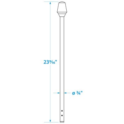 SPARE POLE LIGHT (FROSTED) 24