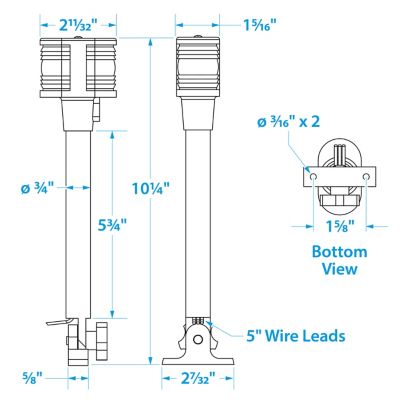 ECONO MASTHEAD LIGHT-10 3/8