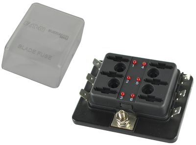 INDICAT ATC FUSE PANEL 6 POS WATERPROOF COVER ATC