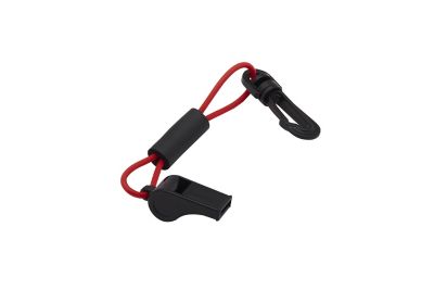 WHISTLE W/LANYARD-RED/BLACK