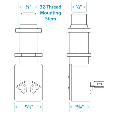 PUSH BUTTON SWITCH-2 POS