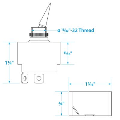 TOGGLE SWITCH-2 POS OFF/ON