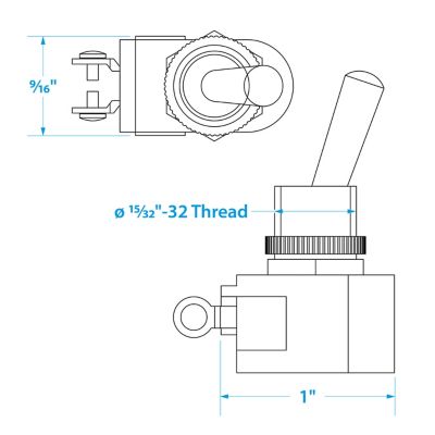 TOGGLE SWITCH-2 POS-NIC.PLT.