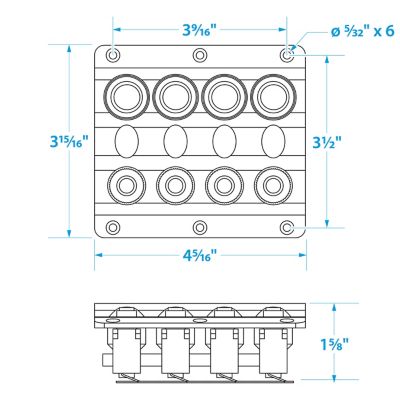 SWITCH PANEL LED 4 GANG
