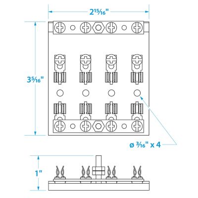 FUSE/TERMINAL BLOCK-4 GANG