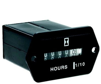 SQ HOUR METER-BLACK BEZEL