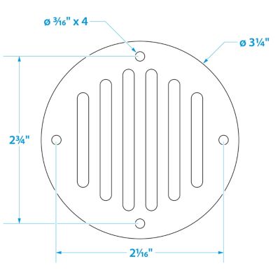 STMPD.SS VENTILATOR-RND-3 1/4