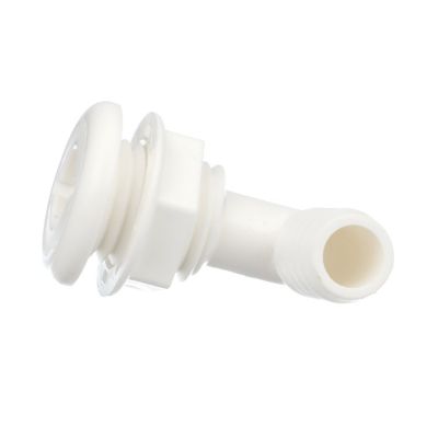 THRU-HULL CONN-WHT PLAS-1 NUT 3/4  X 90 DEGREE