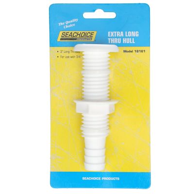 4-LONG THRU-HULL 3/4 -WHT PLA