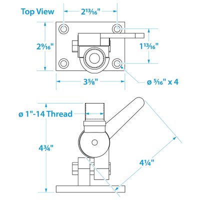 ANTENNA RATCHET MNT-WHT-NYLON (BULK)(12)