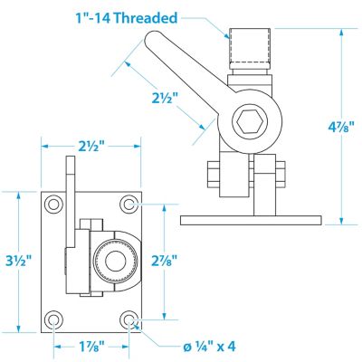 ANTENNA RATCHET MNT-CHR BRASS