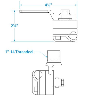 ANTENNA RATCHET RAIL MNT-SS