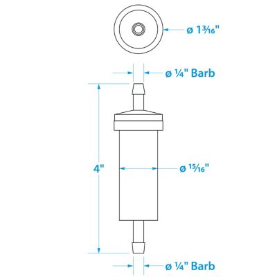 FUEL FILTR 1/4″ BARB