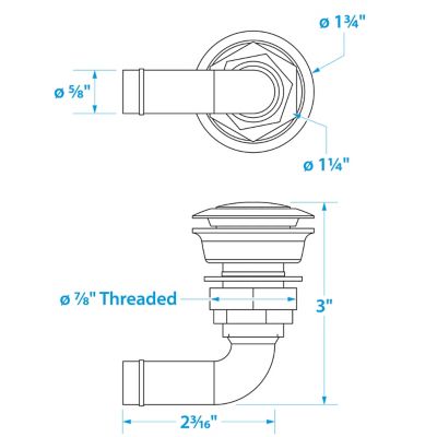 FUEL TANK VENT FLUSH 90 DEG