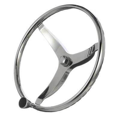 STEERING WHEEL W/KNOB S/S 15.5