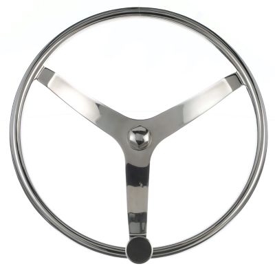 STEERING WHEEL W/KNOB S/S 15.5