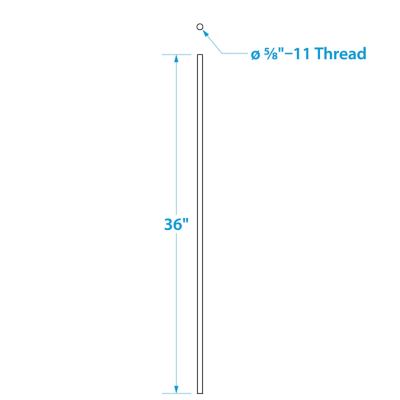 SS THREADED ROD-5/8 X 36