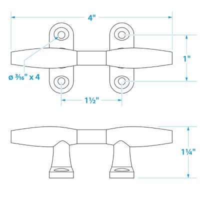 HOLLOW BASE CLEAT-4 -CPZ