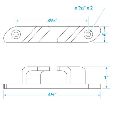 BOW CHOCK-4 1/2 -SS