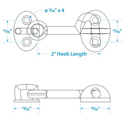 CABIN DOOR HOOK-2 -CPB