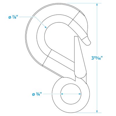 3-7/8  HEAVY DUTY WINCH HOOK