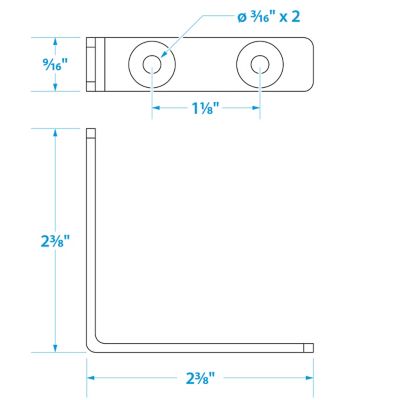 S/S ANGLE BRACKET (2/PK)