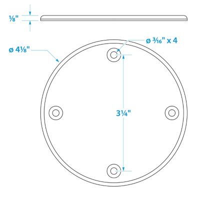 COVER PLATE-4 1/8IN ARTIC WHIT