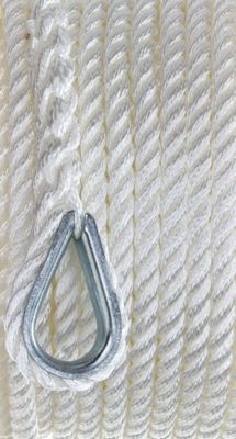NYLON ANCHOR LINE-WHT-3/8 X50