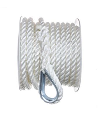 NYLON ANCHOR LINE-WHT-3/8 X50