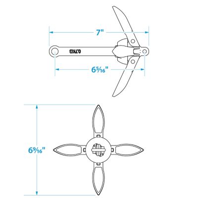 FOLDING GRAPNEL ANCHOR-1.5#