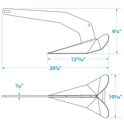 14 LB SS PLOW ANCHOR