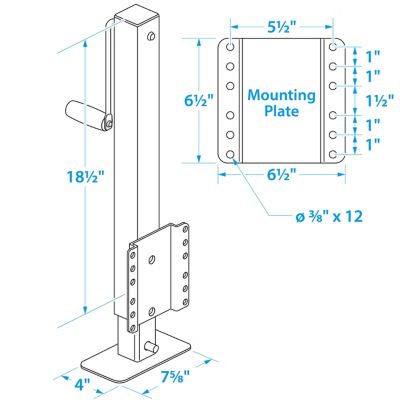 2500 LB HVY DUTY FIXED JACK