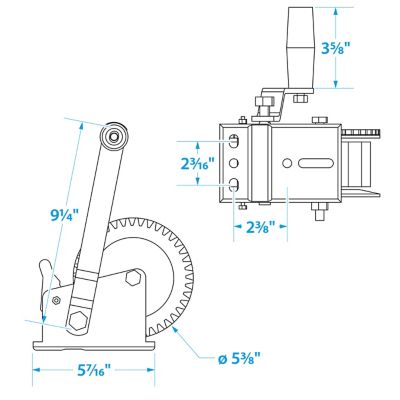 MANUAL TRAILER WINCH – 1200 LB