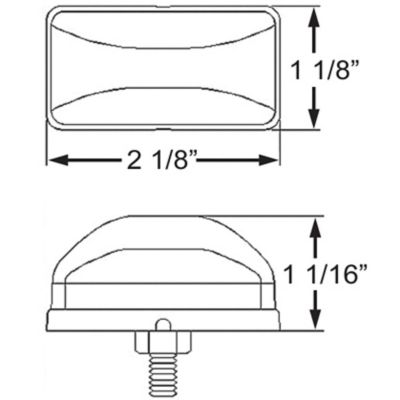 LED MINI CLEARANCE W/STUD-AMB SS BASE