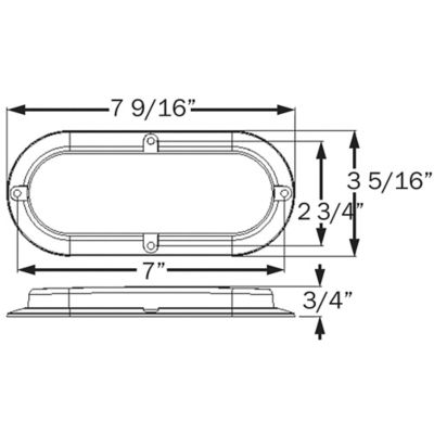 LED SEALED TAIL LIGHT 6″ OVAL