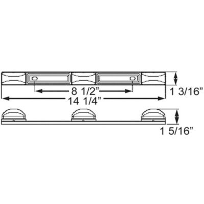 LED SEALED RED I.D.BAR