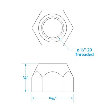 SPARE LUG NUT-1/2 X20 (5)