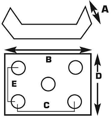 HD AXLE U-BOLT PLATE-1/4 (1/2