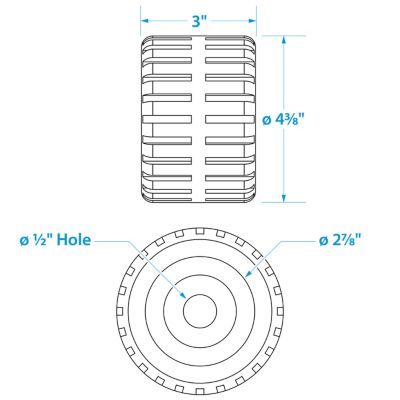 ROCKER ROLLER – RIB-4-3/8X3/