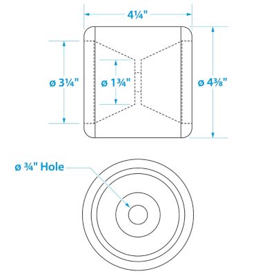 ROCKER ROLLER-4 X 4 X3/4(BULK)