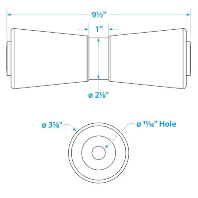 KEEL ROLLER-YLW-10 X 5/8