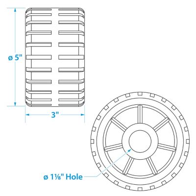 RIB ROLLER-YLW-5-3/4 & 1 1/8