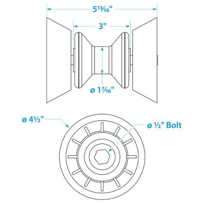 BOW ROL W/BELL-YLW-3 X 1/2 ID