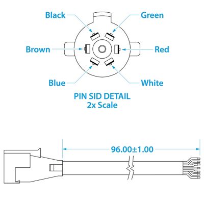 7WAY TRLR CBL MLD 7WY T SIDE8′